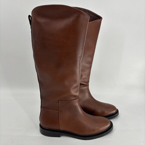 Steve Madden Womens Gaige Knee High Tall Riding Boots Brown Leather Size 9M NWB - Picture 2 of 9